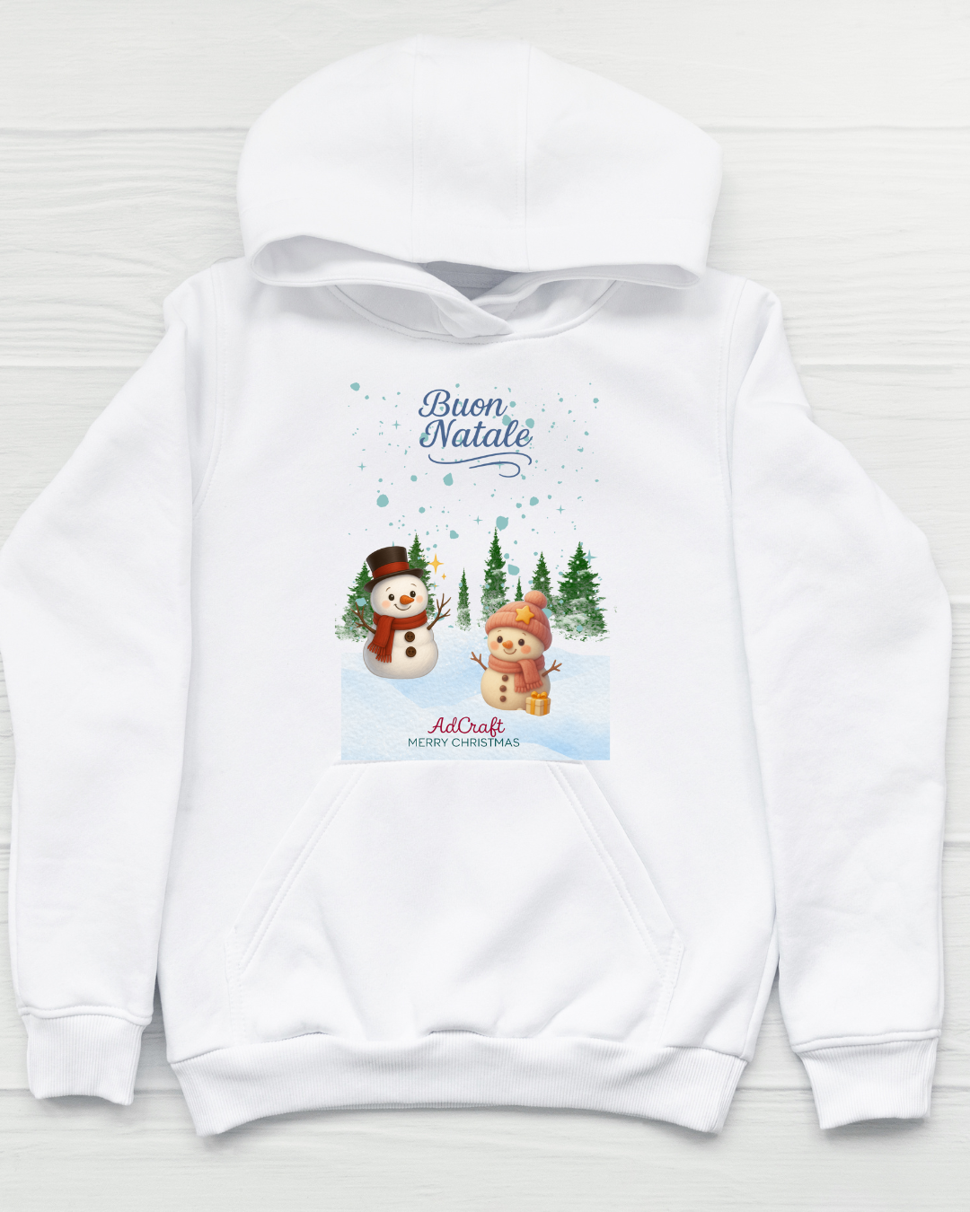 Felpa natalizia Snowman e Snowgirl – Merry Christmas by AdCraft