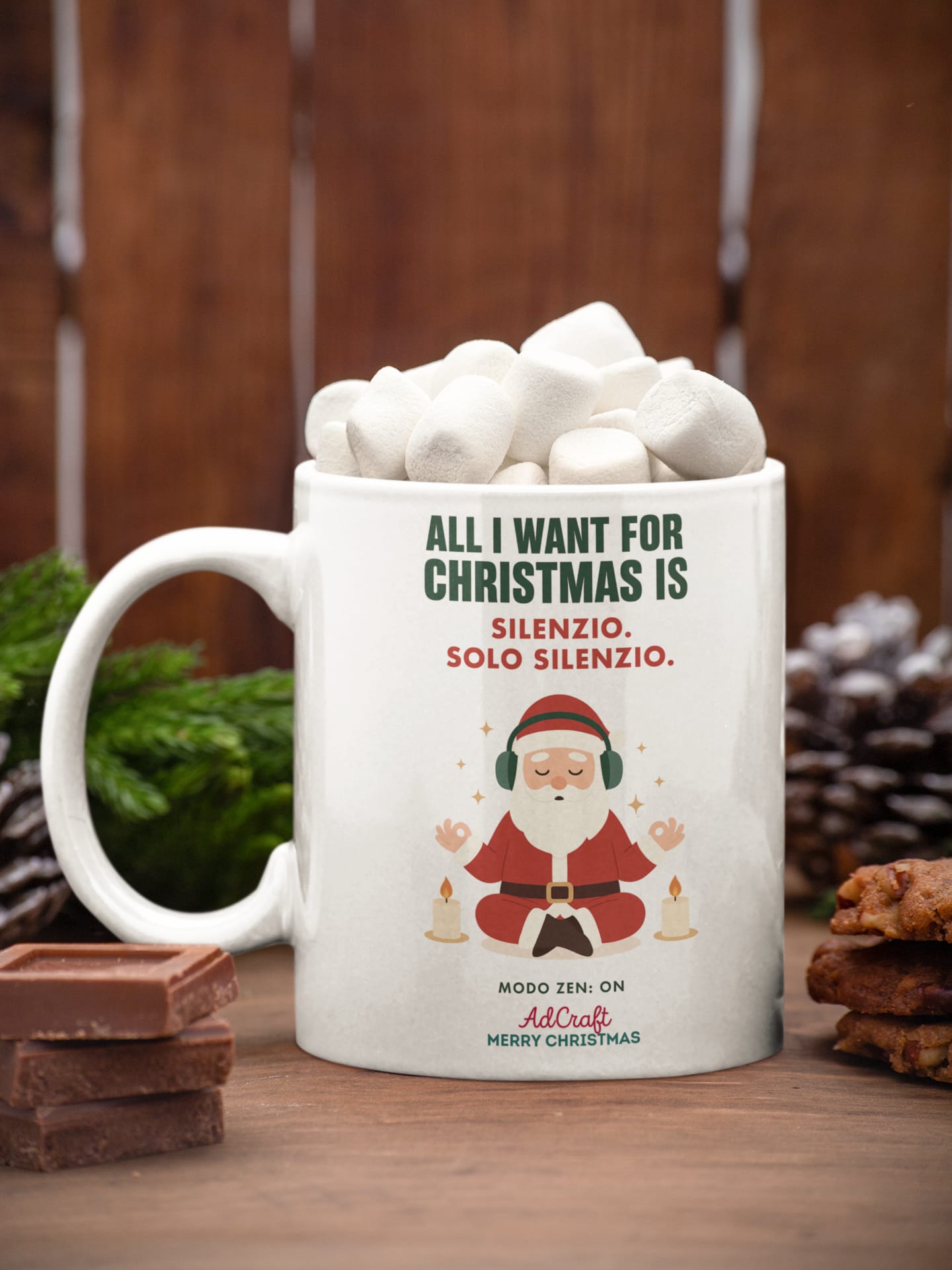 Tazza Babbo Zen – “Silenzio. Solo silenzio.” – Merry Christmas by AdCraft