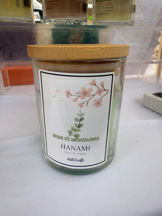 Candela “Hanami – Erbe di Montagna” | Luce che respira – AdCraft