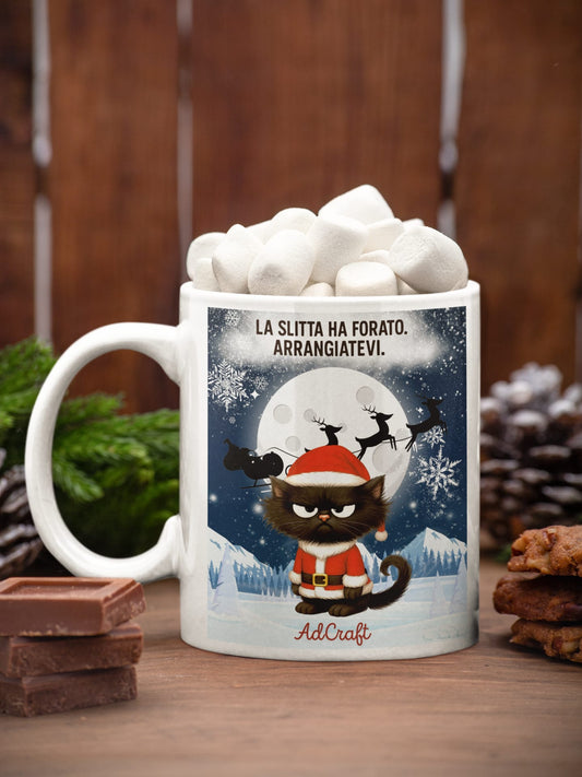 Tazza “La slitta ha forato – arrangiatevi.” – Otello natalizio – Merry Christmas by AdCraft